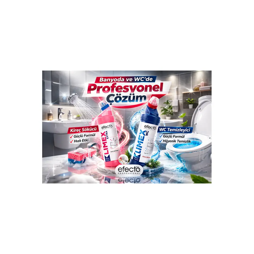 2SET Limex Extra Ultra Güçlü Banyo Temizleyici Kireç Çözücü ve Limex Tuvalet WC 710 ml Temizleyici