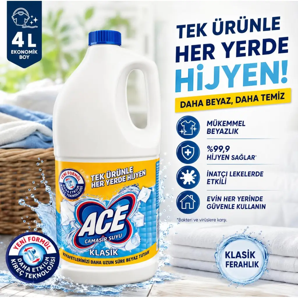 ACE CAMASIR SUYU 4 LT