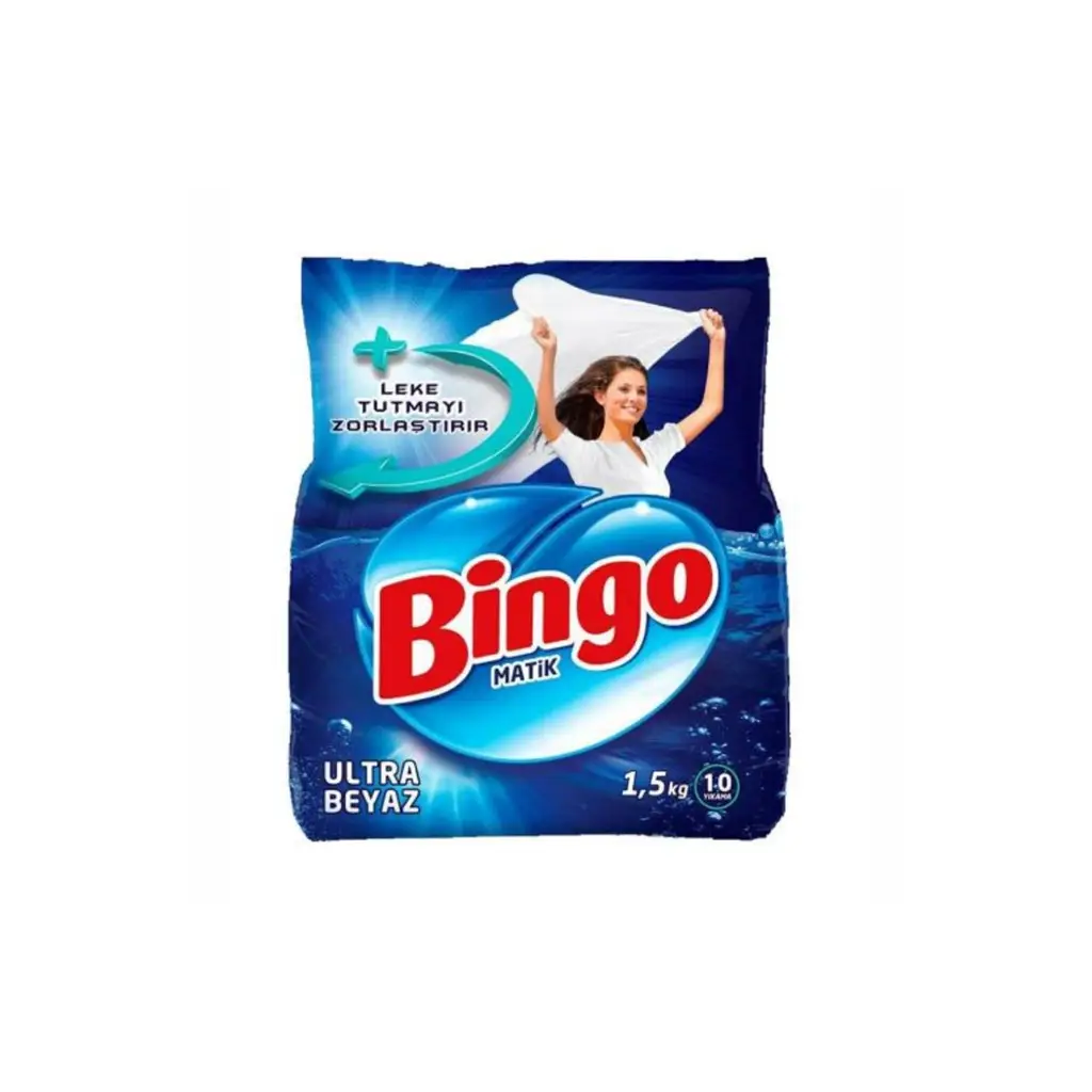 BINGO MATIK CAMAISR DETERJANI 1,5 KG ULTRA BEYAZ 2 ADET 