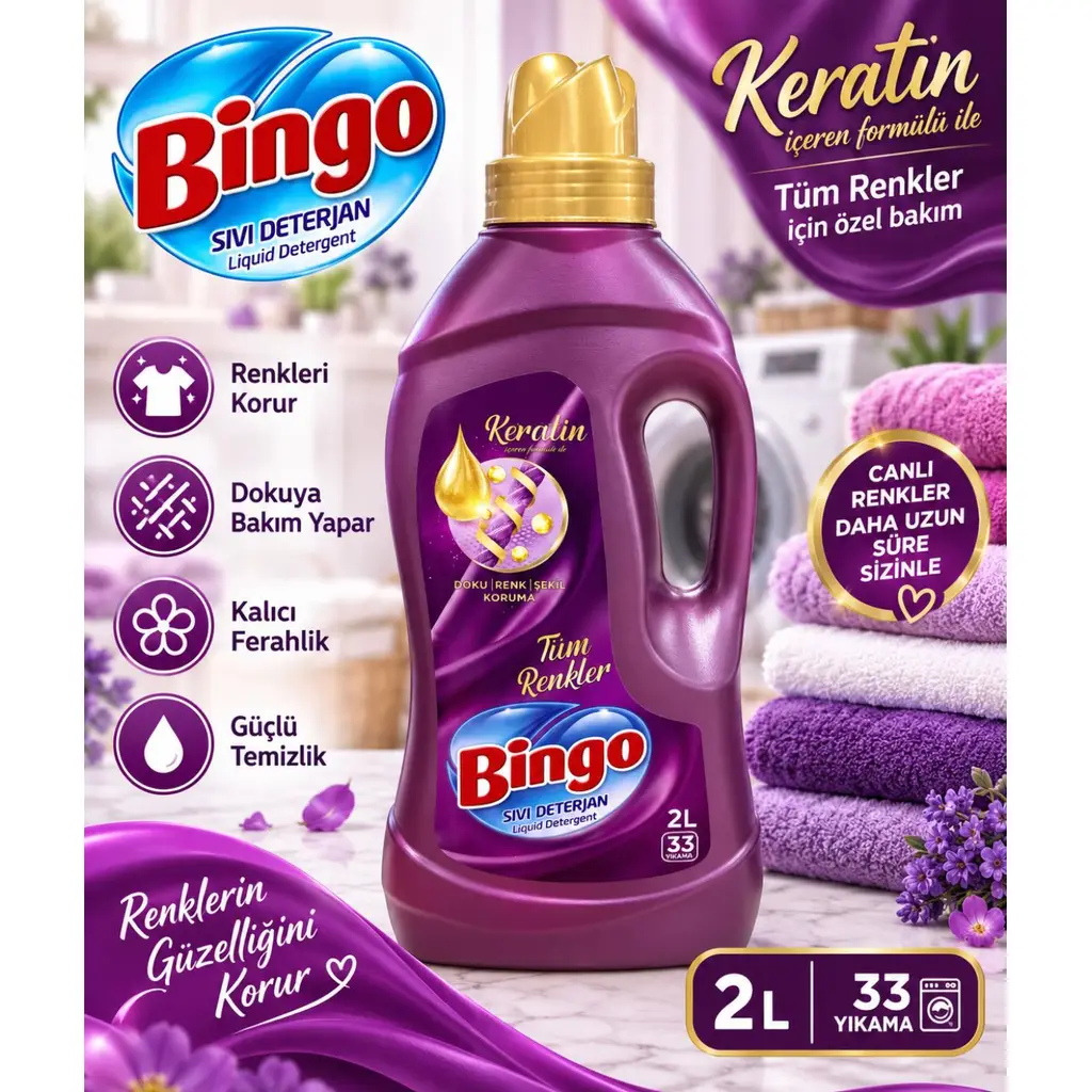BINGO SIVI DETERJAN RENKLI 2 LT ONARIM KORUMA 50002052