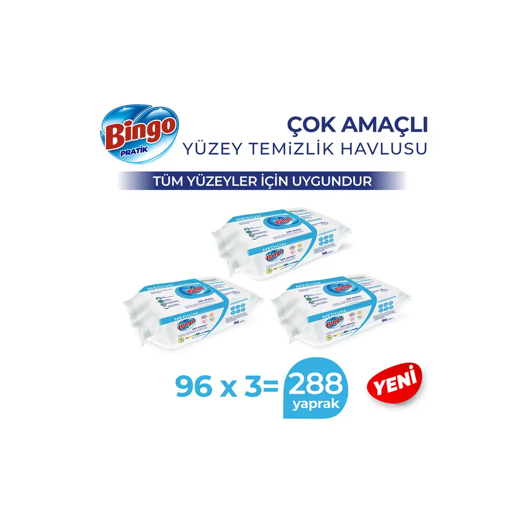 BINGO YUZEY TEM.HAVLUSU 96 LI *12 PK-50006676-50002827-50002826