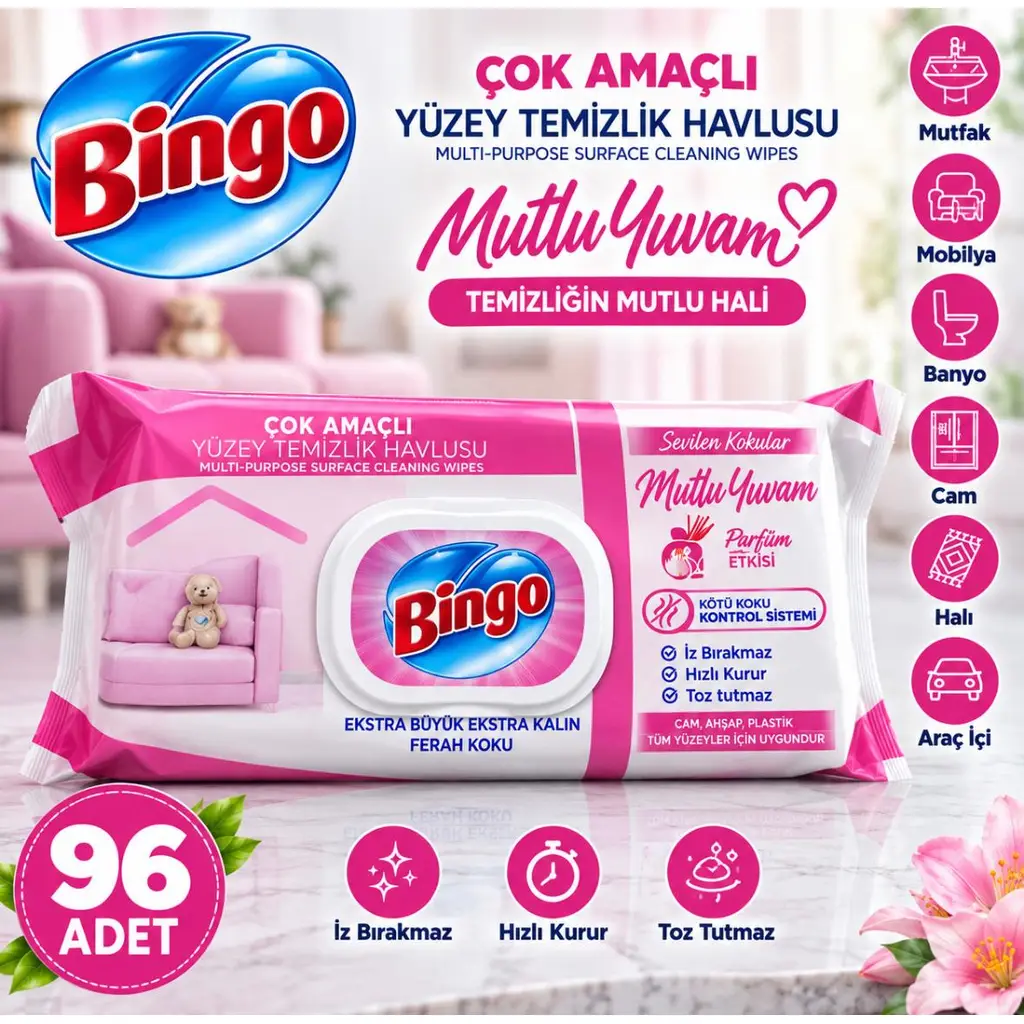 BINGO YUZEY TEMIZLEME HAVLUSU 96 LI MUTLU YUVAM 50007848