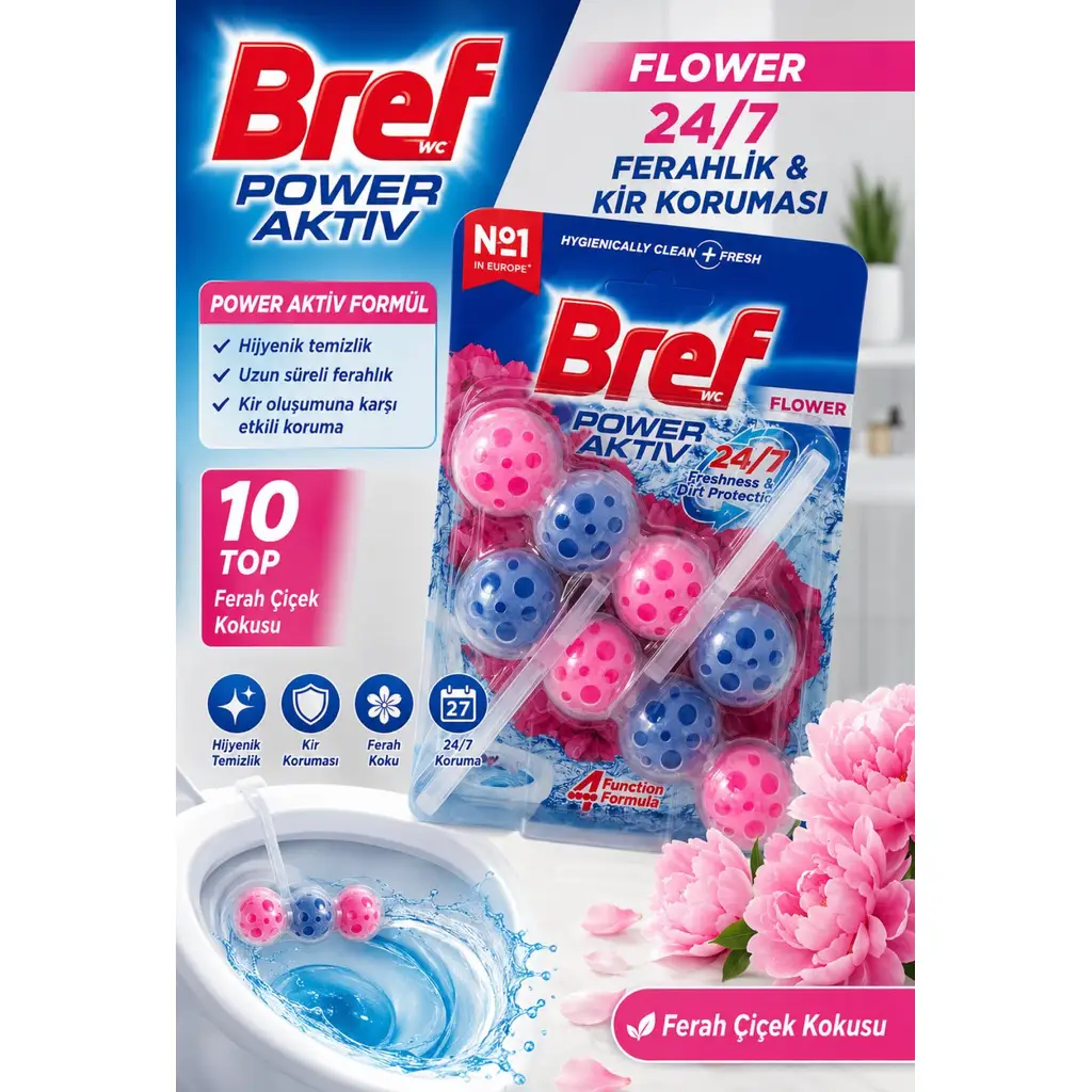 BREF KLOZET ASKILI BLOK TOP 2 LI FLOWER