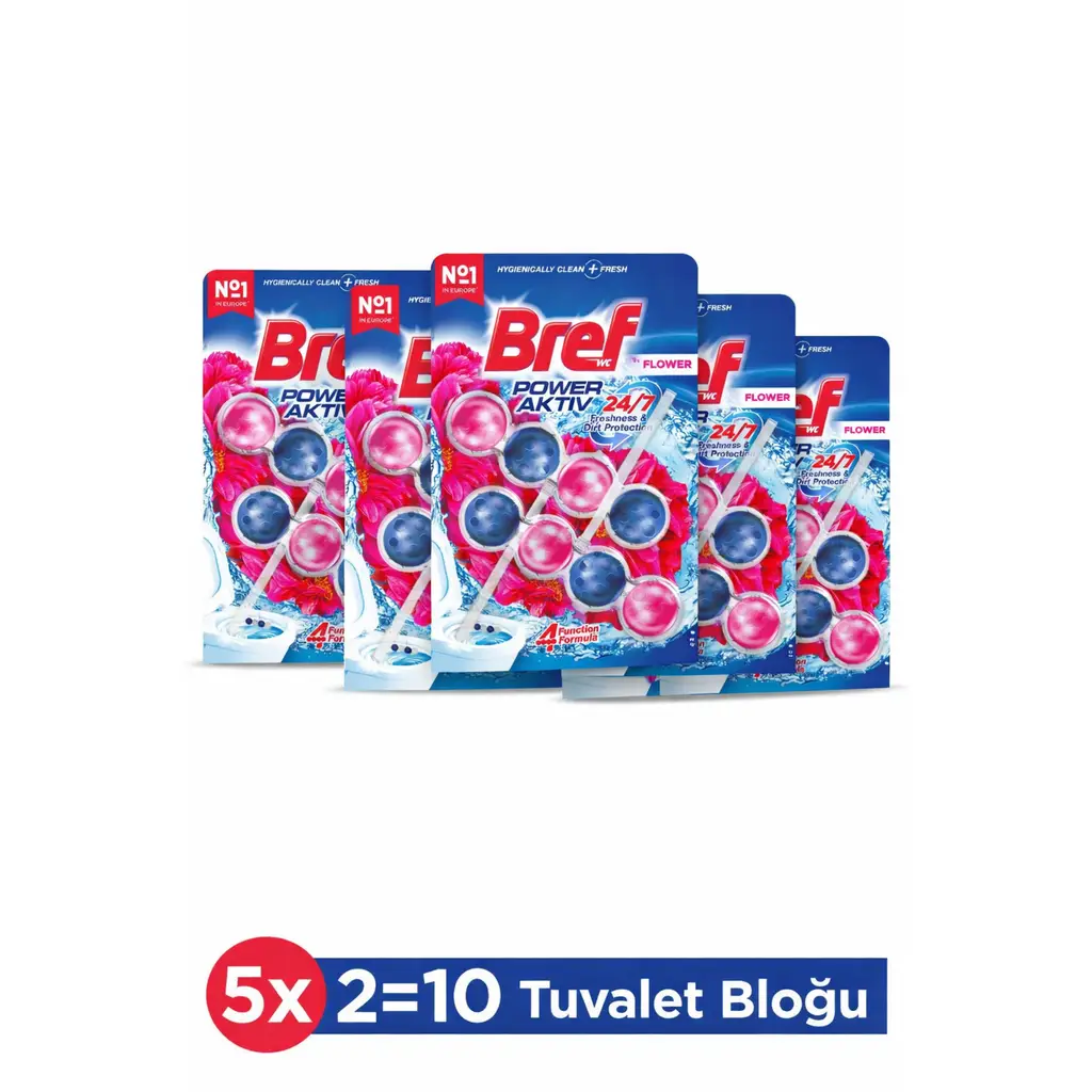 BREF KLOZET ASKILI BLOK TOP 2 LI FLOWER*5 Lİ PAKET