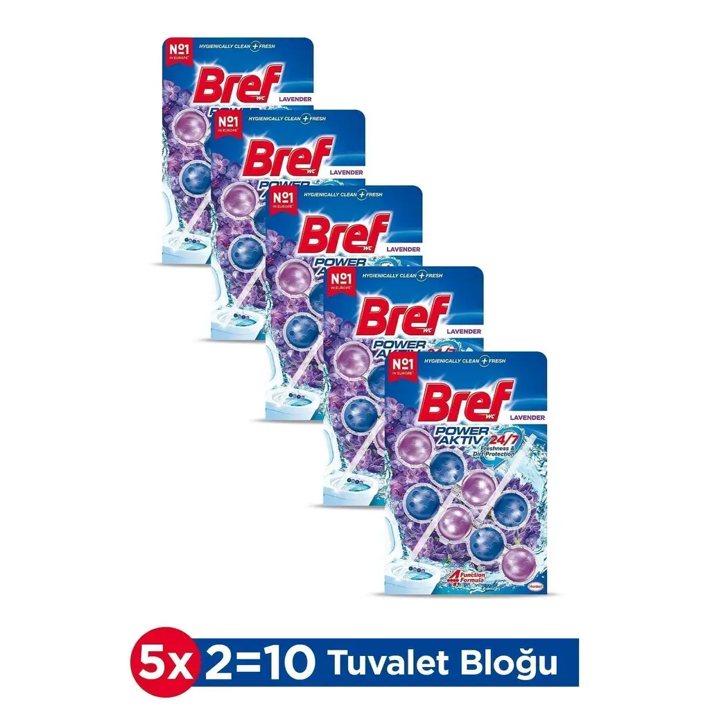 BREF KLOZET ASKILI BLOK TOP 2 LI LAVENDER 5 Lİ PAKET