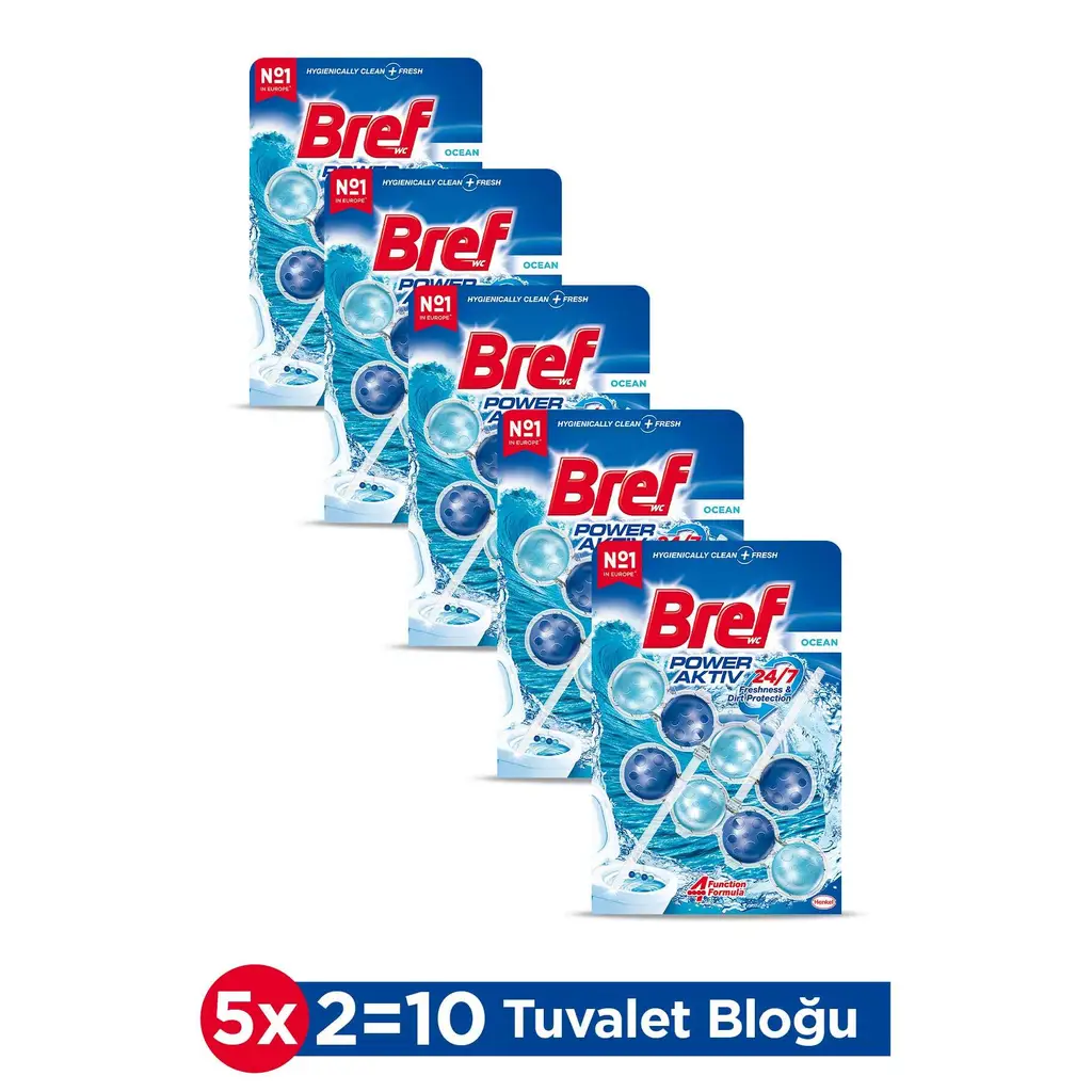 BREF KLOZET ASKILI BLOK TOP 2 LI OCEAN*5 Lİ PAKET 