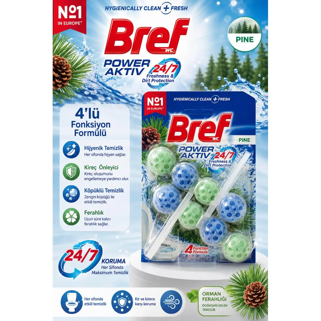 BREF KLOZET ASKILI BLOK TOP 2 LI PINE