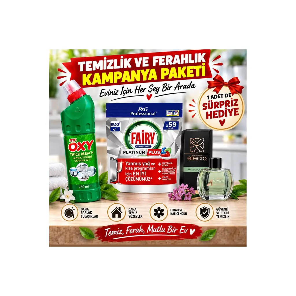 ÇAMASIR SUYU ODA KOKUSU BULASIK DETERJANI TABLET 3 LÜ SET 
