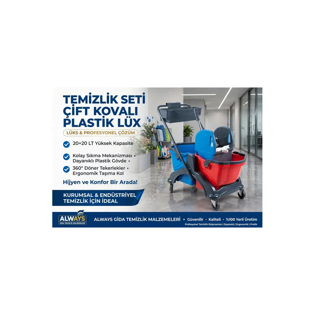 CIFT KOVALI TEMIZLIK ARABASI