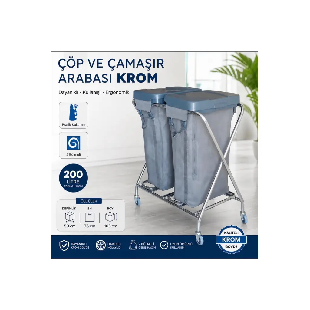 COP VE CAMASIR ARABASI KROM- TE-1262