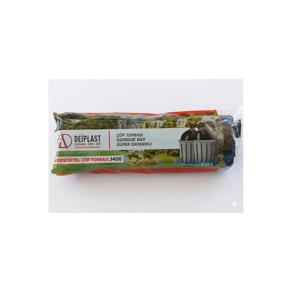 Endüstriyel Jumbo Boy Çöp Torbası Kalın 400 Gr.80*110 Cm.10'lu*20'Li Koli