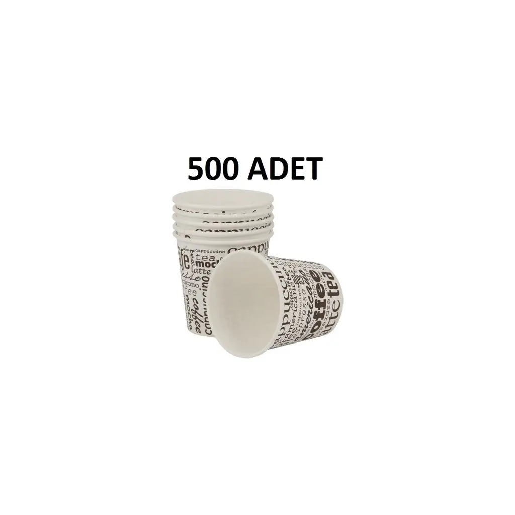 Karton Bardak 500 Adet 4 Oz Ekonomik Kullan At Ürünler Sıcak ve Soğuk İçecekler İçin Uygun