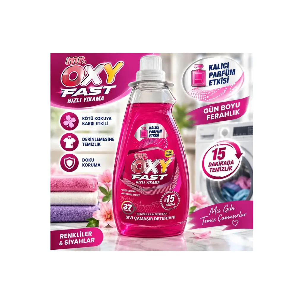 OXY FAST SIVI CAMASIR DETERJANI RENKLI &SIYAH 1480 ML