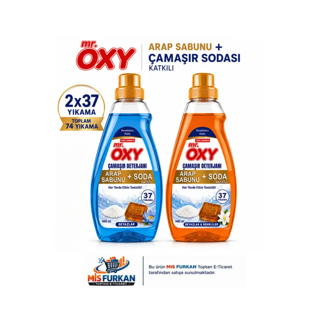 OXY SIVI CAMASIR DETERJANI ARAP SABUNU+ SODA BEYAZLAR 1460 M2 Lİ SET MAVİ SARI 