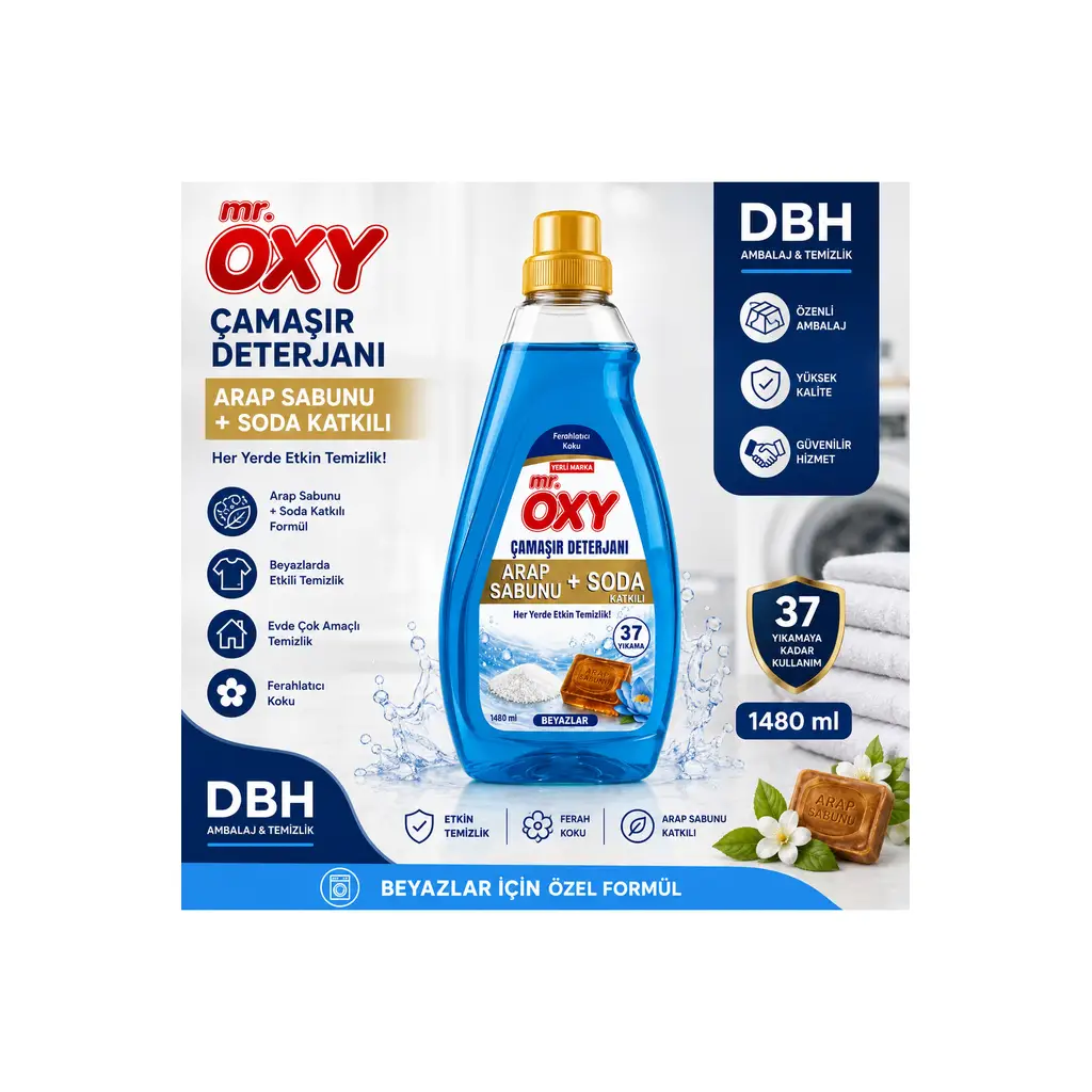 OXY SIVI CAMASIR DETERJANI ARAP SABUNU+ SODA BEYAZLAR 1460 ML*MAVI*