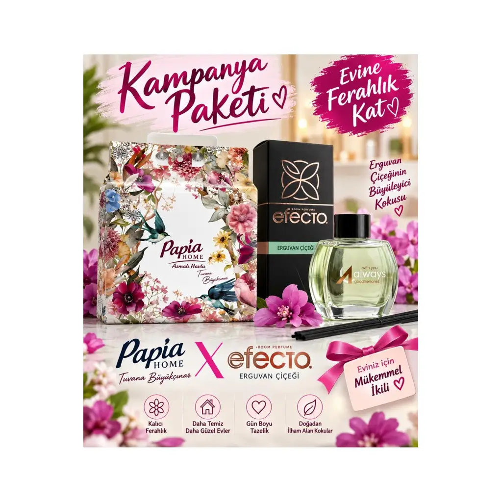 PAPIA HOME EV TIPI ASKILI Z HAVLU 250 LI VE ODA KOKUSU 