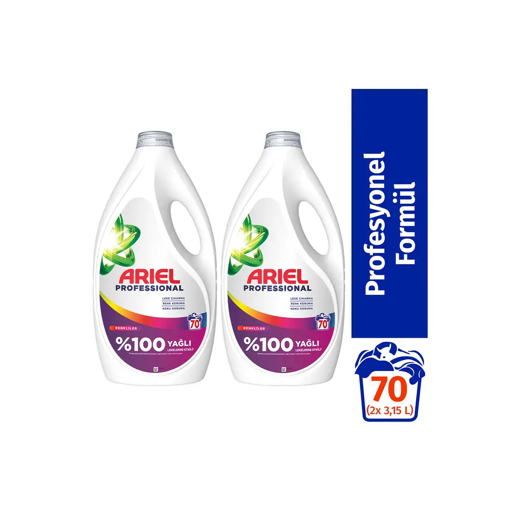 Professional Sıvı Çamaşır Deterjanı Parlak Renkler 70 Yıkama x2