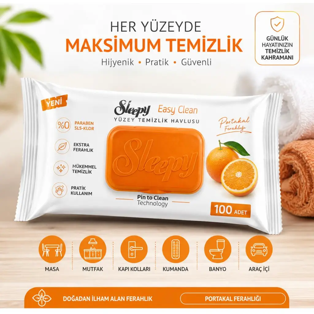 SLEEPY YUZEY TEMIZLEME HAVLUSU 100LÜ*2
