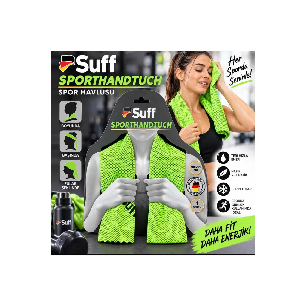 SUFF SPORCU HAVLUSU 110X30 CM -YESIL